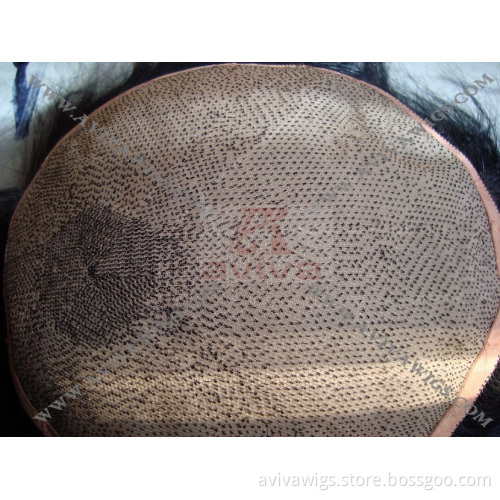 Human Hair Mono Base Men's Toupee